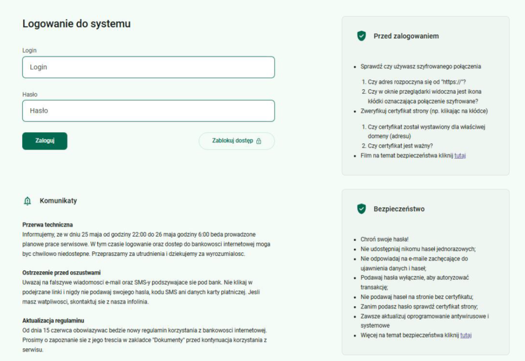 Grafika prezentująca nowy interfejs graficzny bankowości internetowej eBankNet Banku Spółdzielczego w Dobczycach